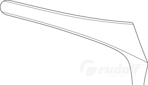 RU 8013-03 / Nasenspekulum Killian-Struycken, Figur 3, 75 mm, Hygienischer Schluss, 14 cm