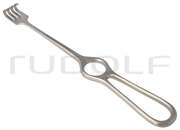 RU 4501-04 / Divaricatore Volkmann, Smusso, 4 Denti 22,5 cm