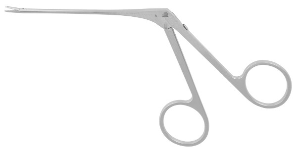 RU 7890-21 / Micro Ear Forceps, Straight, Serrated, Shaft Length 8 cm - 3 1/4",
