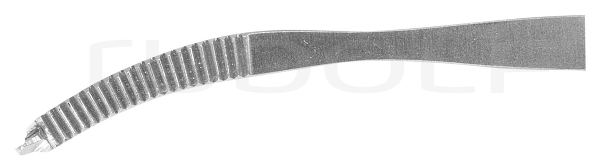 RU 3500-18 / Peritoneal Fcps Mikulicz, Cvd., 1x2T 18 cm, 7"