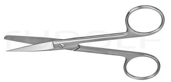 RU 1000-14 / Tijera Rudolf, A/R, Recta, Anillos Grandes, 14,5 cm