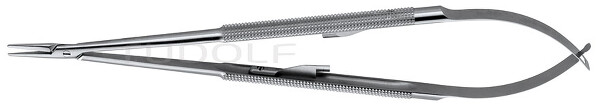 RU 5864-18G / Needle Holder Microgrip, Stand., Round Hdl Str., W. Ratchet, 18cm, 7"
