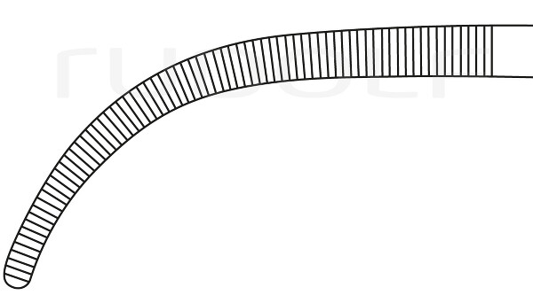 RU 3294-21 / Pinza Overholt-Geissendörfer, Curva 21 cm