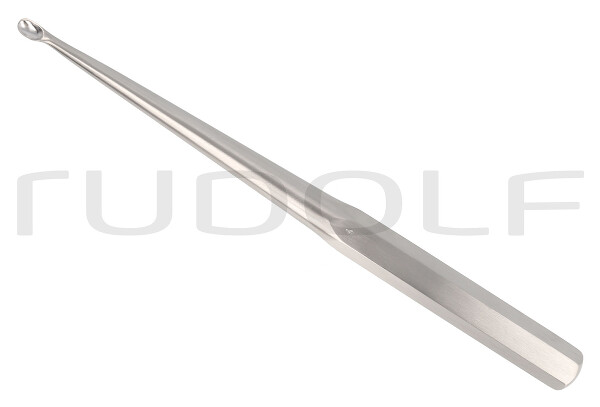 RU 5351-34 / Bruns Bone Curette, Fig. 4, 6.0 x 9.5 mm, (L) 23 cm - 9"