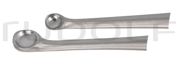 RU 7921-15 / Cuillère Auric. Jansen, Tranch., Deux Bouts, Ø 4,5 mm, Ø 3,5 mm, 15 cm