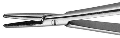 RU 5866-12 / Needle Holder Castroviejo/Barraquer, Str. TC, W. Ratchet, 14cm
, 5 1/2"