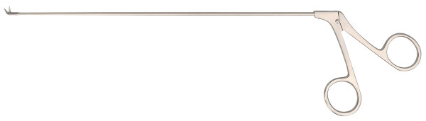 RU 8650-04/03 / Micro Scissors, Angled Up 45°Up, Jaw Ø 2 mm, (Wl) 23 cm - 9", Thumb Movable