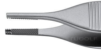 RU 4137-62 / Skin Forceps Adson-Brown, Str., TC, (L) 12 cm - 4 3/4"