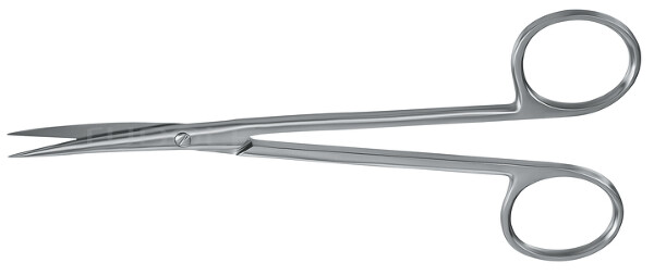 RU 1313-14 / Forbice Metzenbaum, Ac/Ac, Curva 14,5 cm