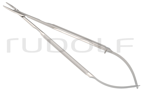 RU 5869-54F / Mikro-Nadelhalter Microgrip, Streamline Ger., O. Sperre, Kraeftig, 23,5cm
