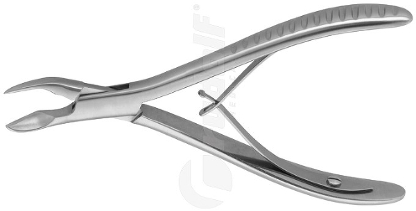 RU 5648-15 / Knochensplitterzange Cleveland, Aufgewinkelt (Gekröpft) 25°, 15 cm