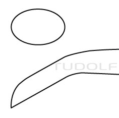 RU 5357-24 / Bone Curette, Bruns, Angled 50 cm - 17", 6 mm