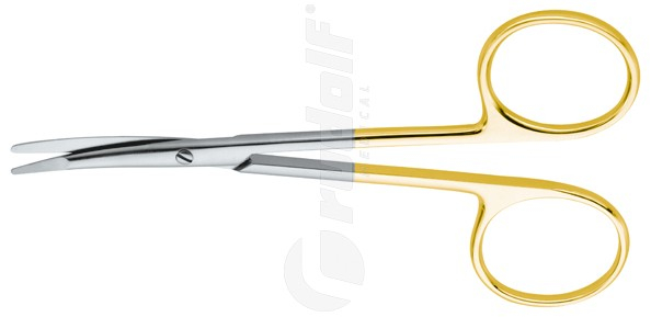 RU 1659-61W / Blepharoplasty Scissors, Cvd., Tc/W 11,5cm
/4 1/2"