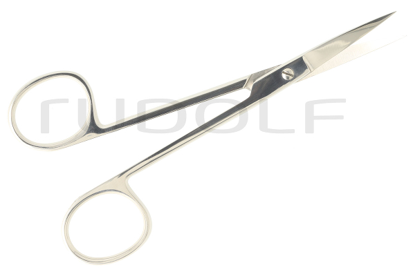 RU 1513-12HP / Scissors, Sh/Sh, Cvd., Fig. 3,High Polished 12 cm, 4,75"
