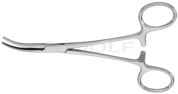 RU 3182-14 / Pinza Emostatica Dandy, Curva Lat. 14,0 cm