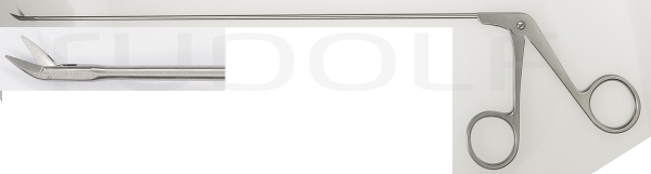 RU 8650-03/04 / Micro Scissors., 15°Up, FF-MOV. Shaft Length 23cm
/9", Conicø2/3mm
, Jaw 2mm
