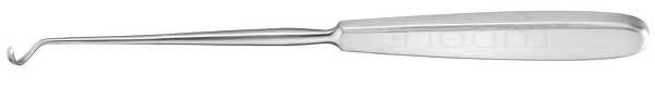 RU 6105-01 / Ago Per Legatura Deschamps, Smusso, Piccolo, Per Mano Destra, 22,5 cm, Curvo A Sinistra