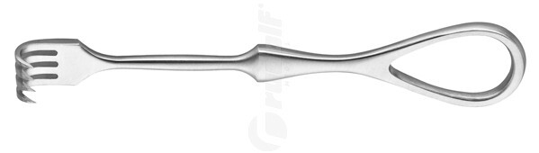 RU 4472-04 / Divaricatore Volkmann, Acuto, 4 Denti 11,5 cm