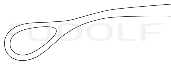 RU 3901-25 / Pinza Förster-Ballenger Para Esponjas, Curva, Lisa, 25 cm