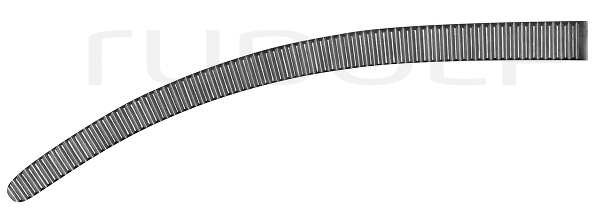 RU 3001-30 / Hemost. Fcps Rochester-Pean, Cvd. 30 cm, 12"
