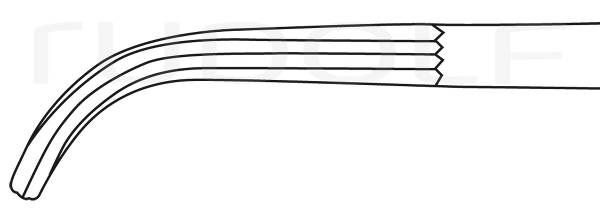 RU 3361-19 / Hemost. Fcps Lahey, Cvd. 19 cm, 7,5"