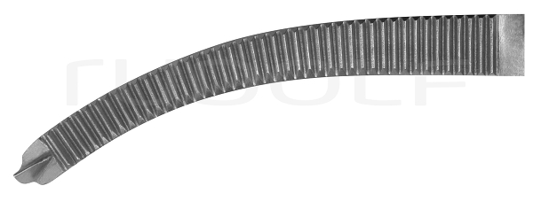 RU 3011-16 / Hemost. Fcps Ochsner-Kocher, Cvd., 1x2T. 16 cm, 6,25"