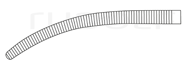 RU 3001-22 / Hemost. Fcps Rochester-Pean, Cvd. 22 cm, 8,75"