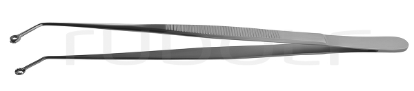 RU 4078-60 / Tumor- and Vessel Forceps Hunt, Angled, 20 cm, 8", Ø 5 mm