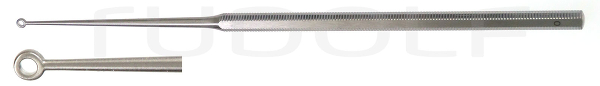 RU 7900-10 / Curette Buck, Figure 0,Straight, Blunt, I Ø 1.5 mm, O Ø 2.7 mm, 14.5 cm - 5 3/4"