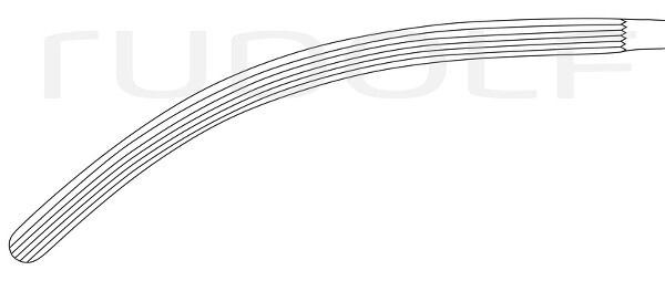 RU 6541-25 / Pinza Intestinale Mayo-Robson, Curva 25cm